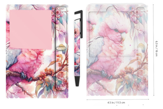 Sticky Note Holders with matching pen. Collection 1. Ready made.