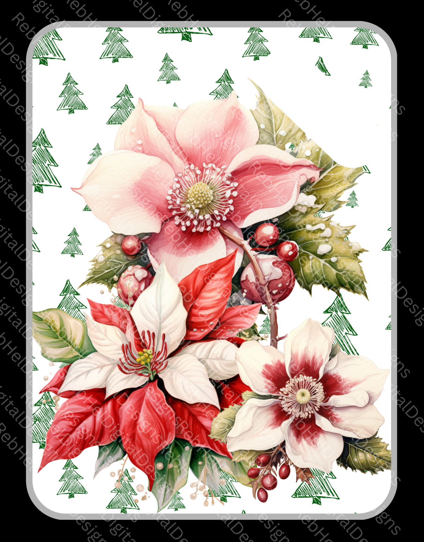 Chopping board Sublimation Designs-Christmas