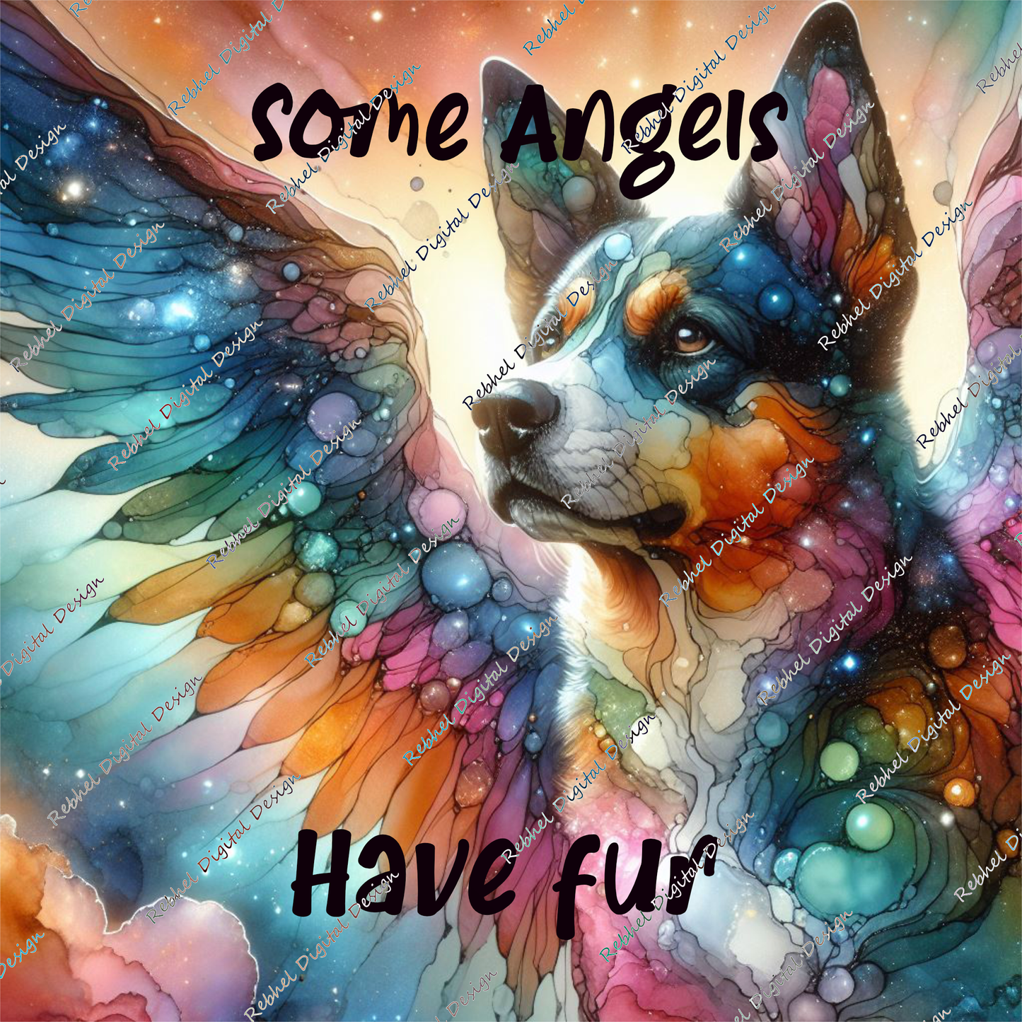 Memorial Dog Alcohol Ink Designs