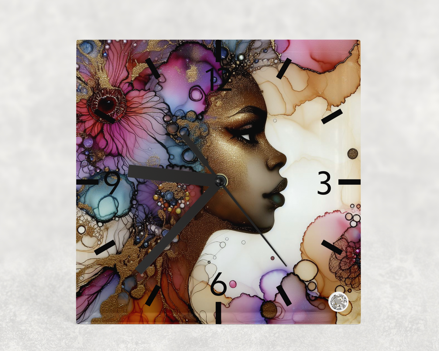 Clock Alcohol Ink Beauty Designs