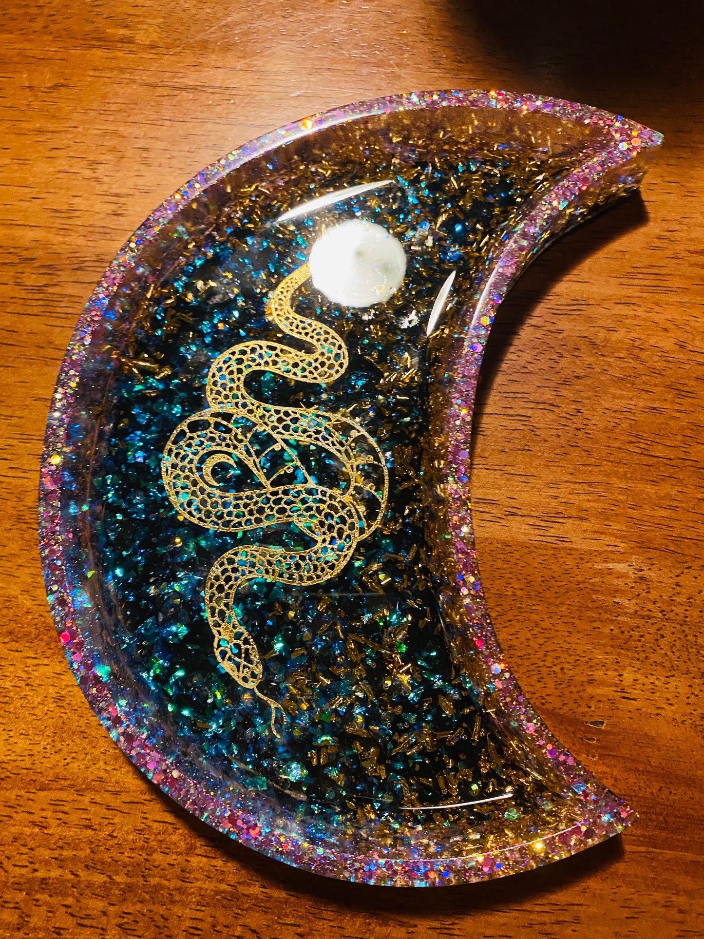 Resin Moon Trinket Trays (example pics only)made to order
