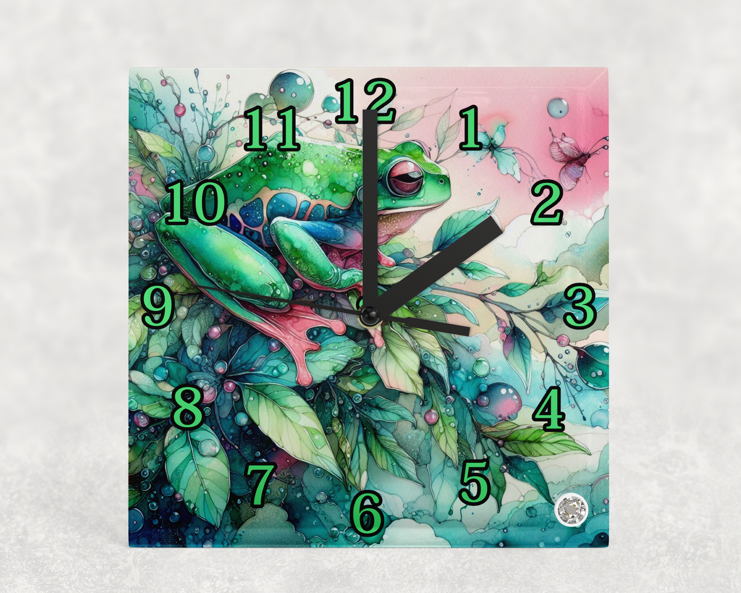 Glass clocks with Stand 20 x 20cm. Collection 2