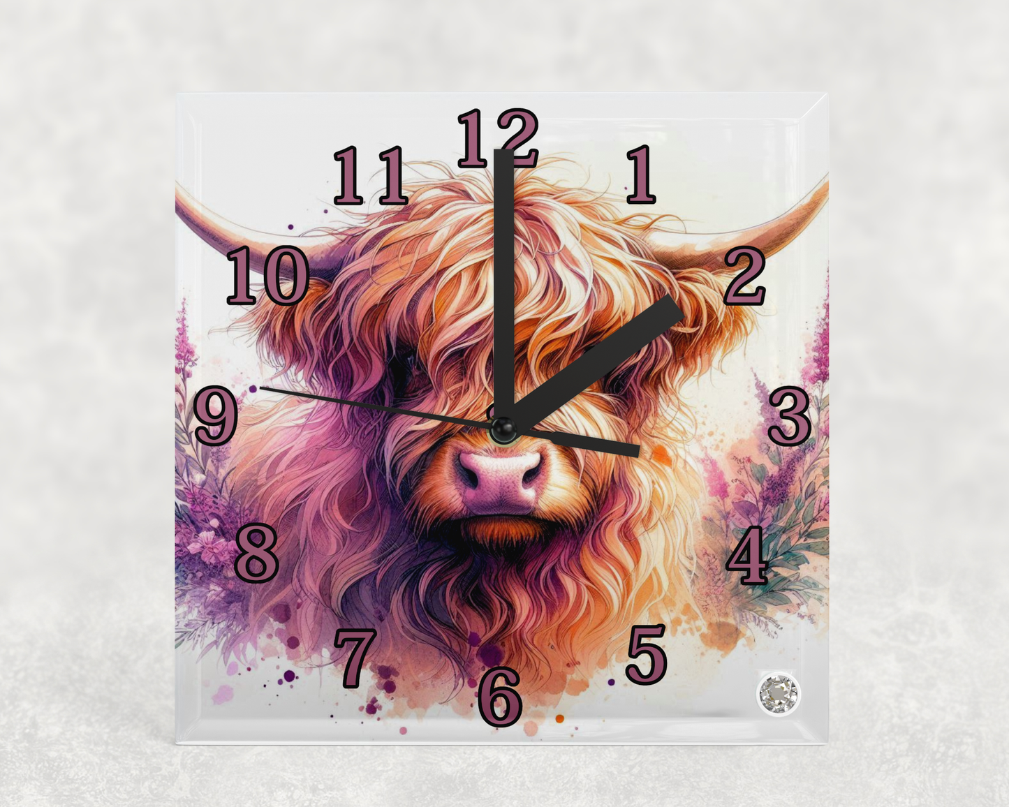 Glass clocks with Stand 20 x 20cm. Collection 2
