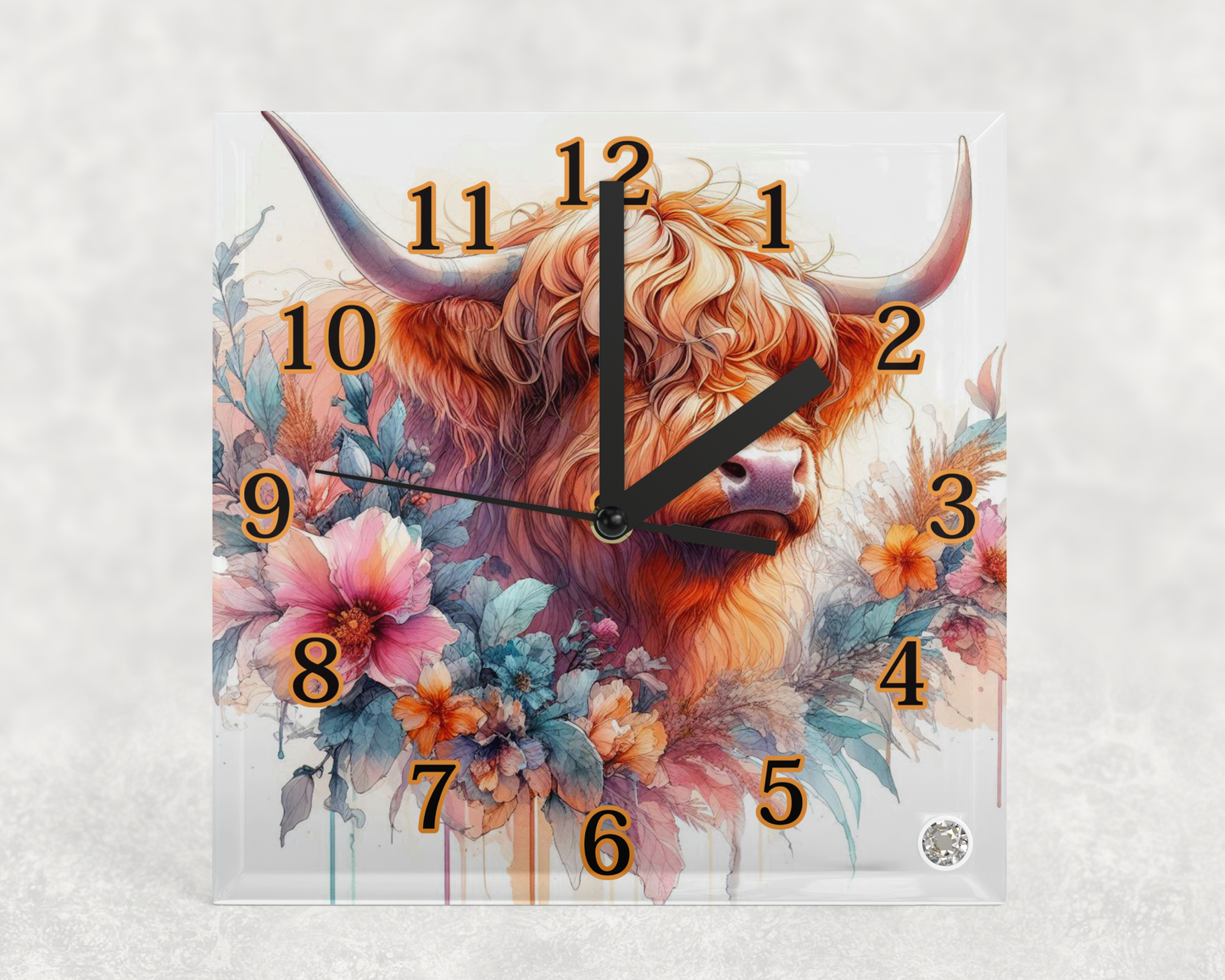 Glass clocks with Stand 20 x 20cm. Collection 2