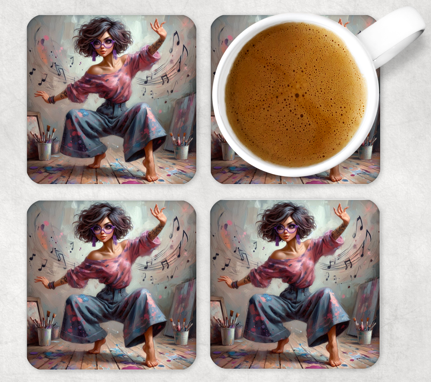 Coaster sets designs square Collection 1