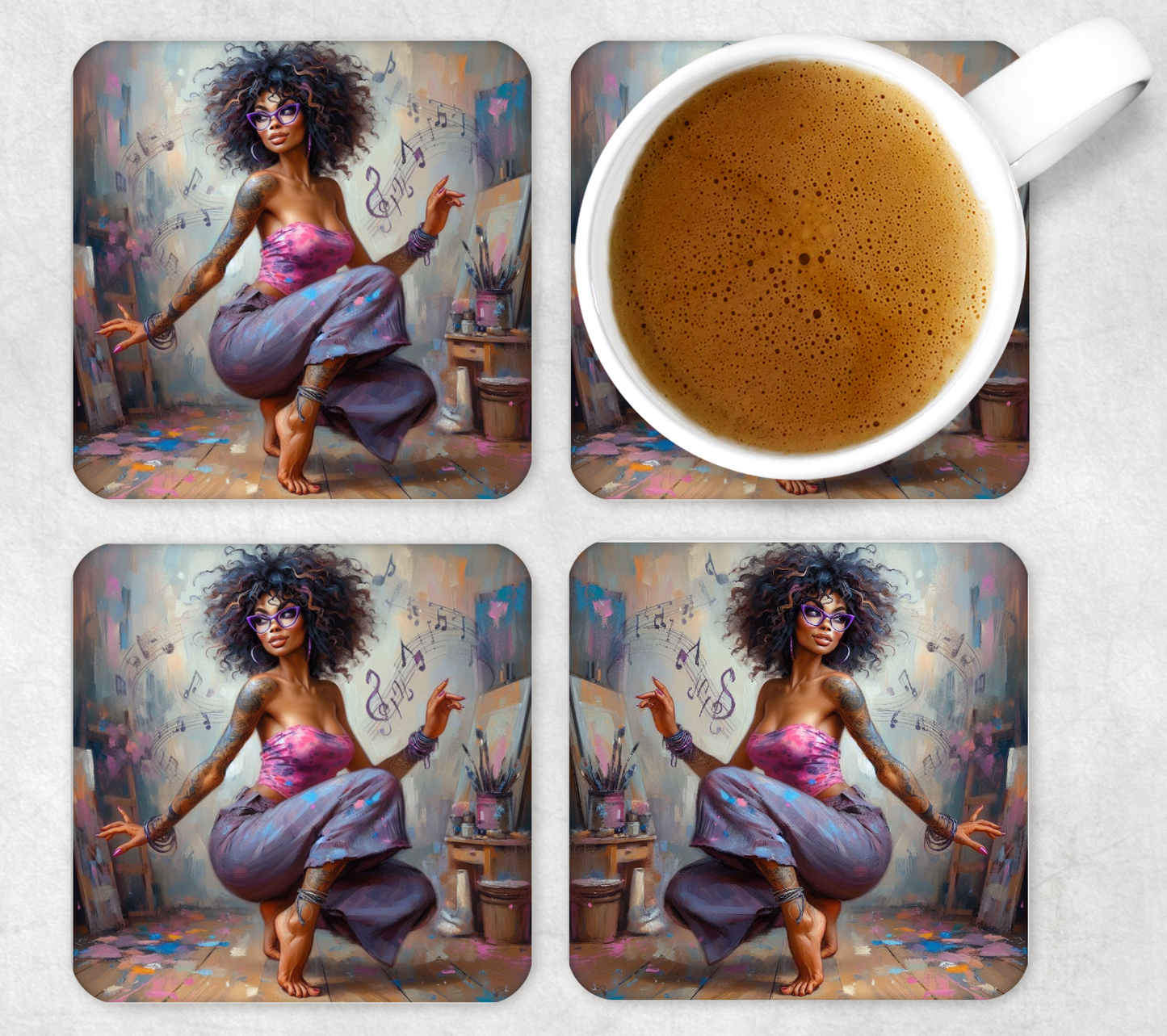 Coaster sets designs square Collection 1