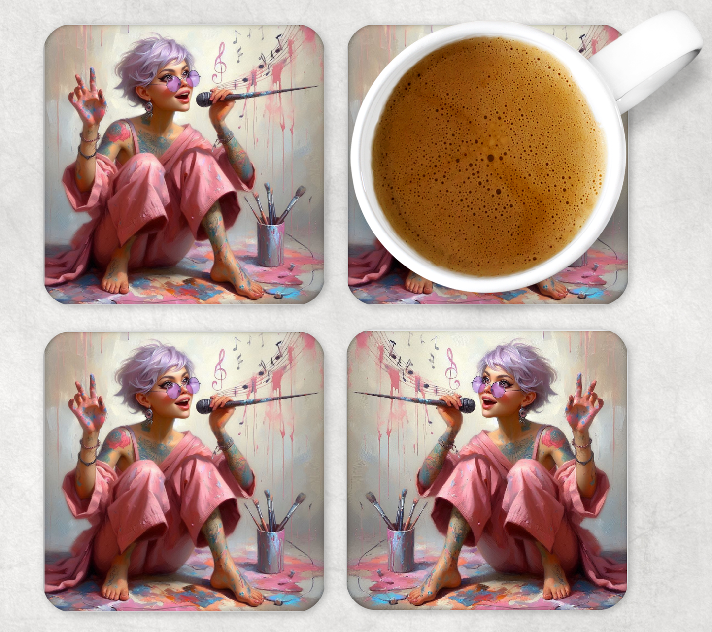 Coaster sets designs square Collection 1