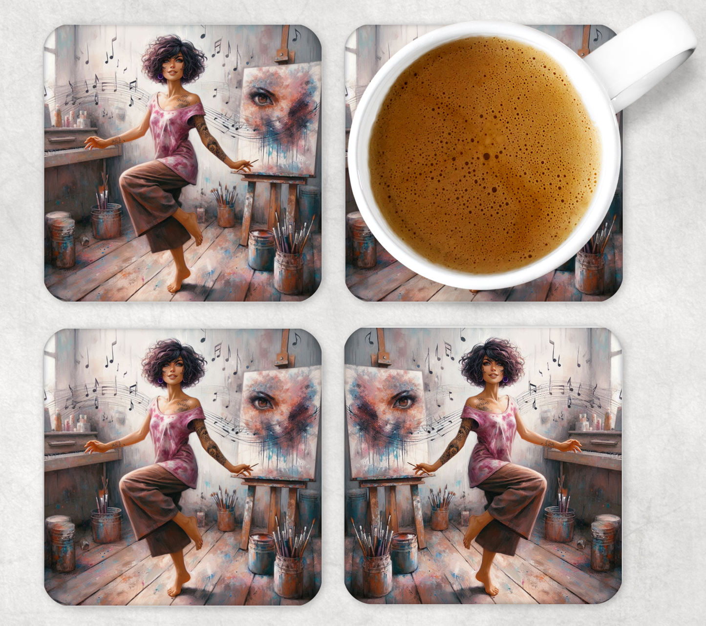 Coaster sets designs square Collection 1