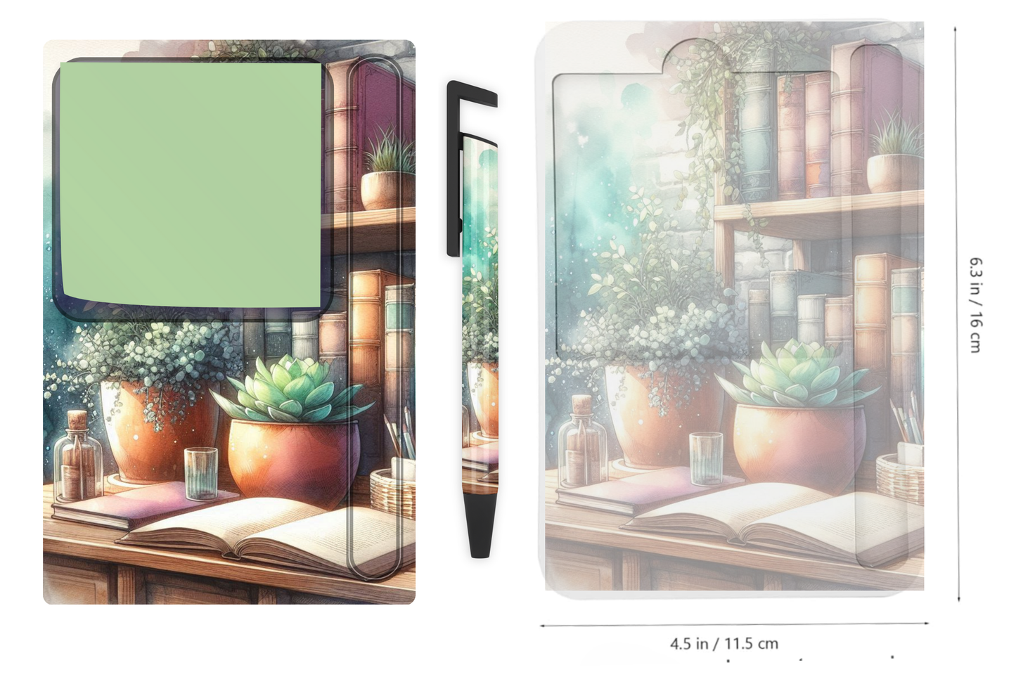 Sticky Note Holders with matching pen. Collection 1. Ready made.