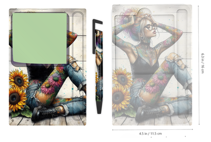 Sticky Note Holders with matching pen. Collection 1. Ready made.